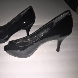 Black Steve Madden Open Toe Heels